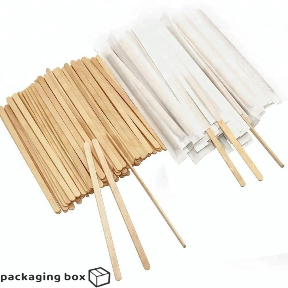 Disposable Stir Sticks Natural Wooden Tea Coffee