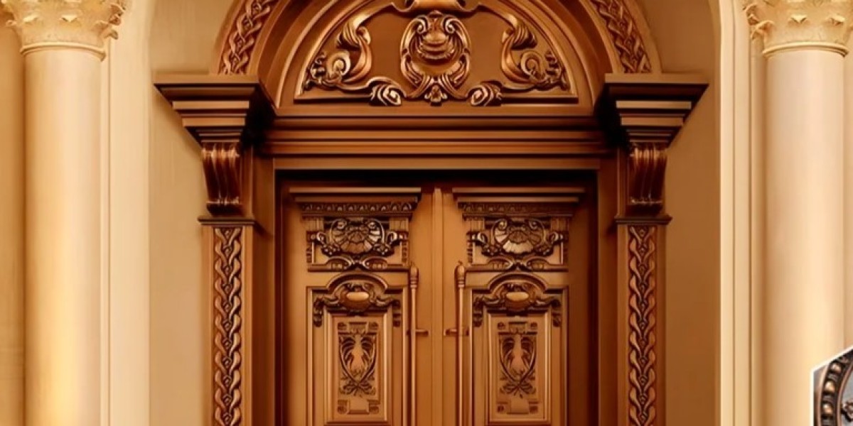 The height design of the european style decorative copper door